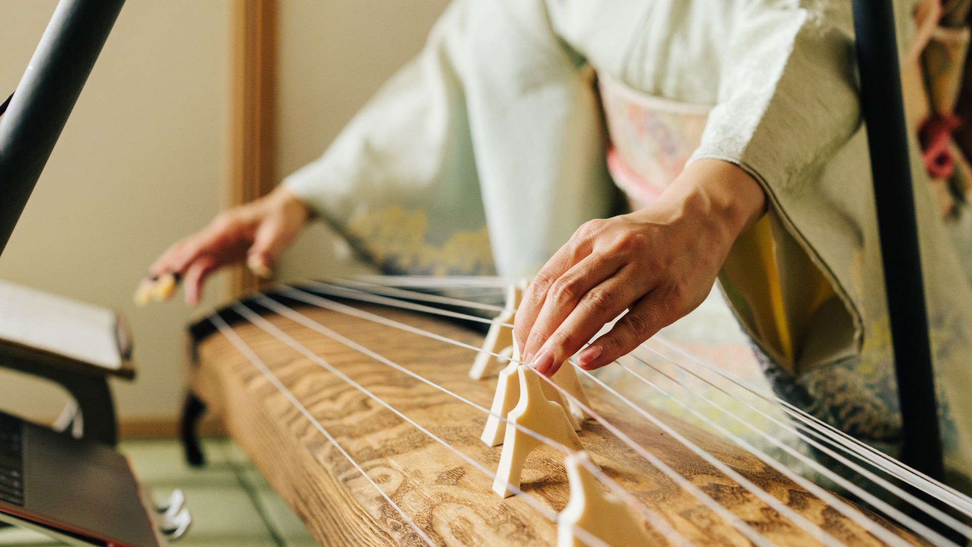 Koto music experience in Kyoto, enjoying the performance of the koto